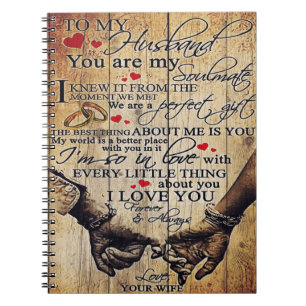 Personalised Letter to My Husband   Home Decor Notebook