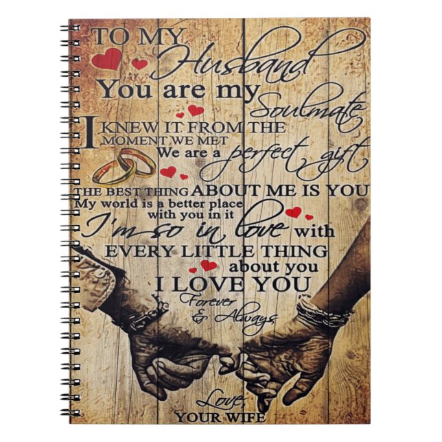 Personalised Letter to My Husband | Home Decor Notebook (Front)