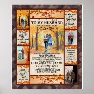 Personalised Letter To My Husband Valentine Days Poster