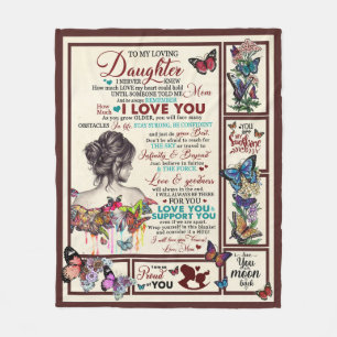 Personalised Letter To My Loving Daughter Fleece Blanket