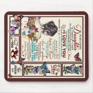 Personalised Letter To My Loving Daughter Mouse Mat