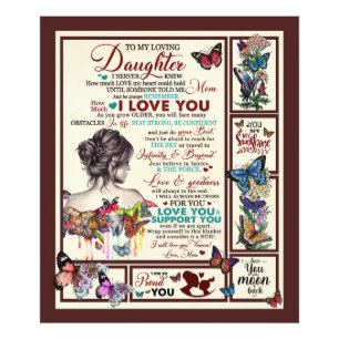 Personalised Letter To My Loving Daughter Photo Print