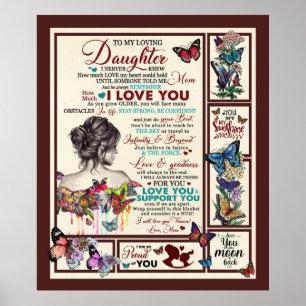Personalised Letter To My Loving Daughter Poster