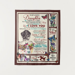 Personalised Letter To My Loving Daughter Tapestry