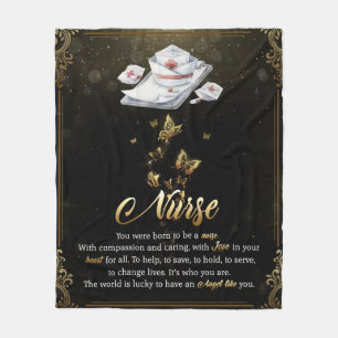 Personalised Letter To My Nurse Fleece Blanket
