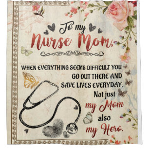 Personalised Letter To My Nurse Mum Shower Curtain