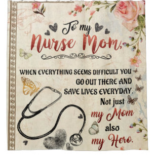 Personalised Letter To My Nurse Mum Shower Curtain