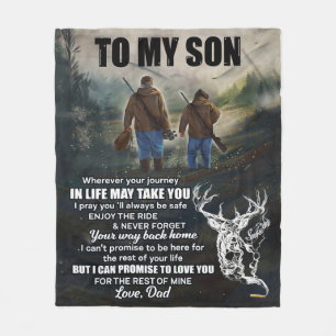 Personalised Letter To My Son From Dad Blanket