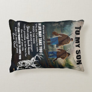 Personalised Letter To My Son From Dad Blanket, Decorative Cushion