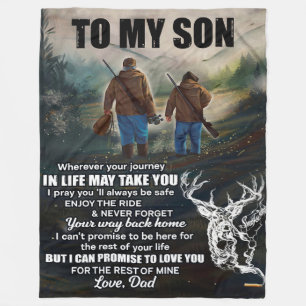 Personalised Letter To My Son From Dad Blanket, Fleece Blanket