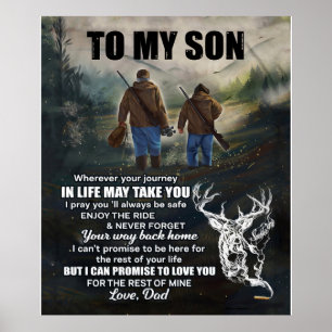Personalised Letter To My Son From Dad Blanket Poster