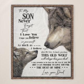 Personalised Letter To My Son From Dad Sherpa Blanket