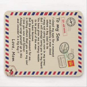 Personalised Letter To My Son From Mum Mouse Mat