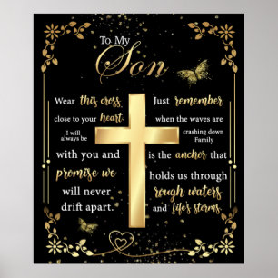 Personalised Letter To My Son Poster