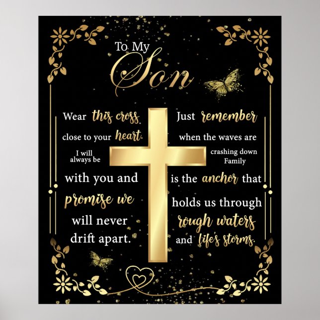 Personalised Letter To My Son Poster (Front)