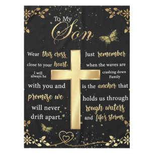 Personalised Letter To My Son Tablecloth