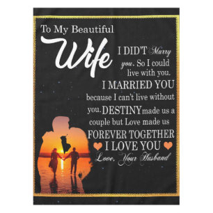 Personalised Letter To My Wife, Couple Valentine Tablecloth