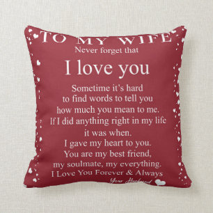 Personalised Letter To My Wife, Cushion