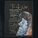 Personalised Letter To My Wife Fleece Blanket<br><div class="desc">Personalised Letter To My Wife</div>