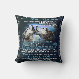 Personalised Letter To My Wife From Husband Cushion