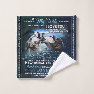 Personalised Letter To My Wife From Husband Wash Cloth