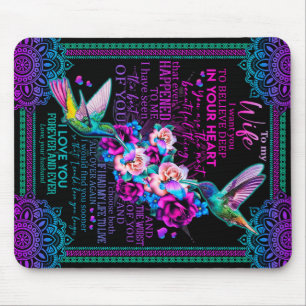 Personalised Letter To My Wife - Hummingbird Mouse Mat