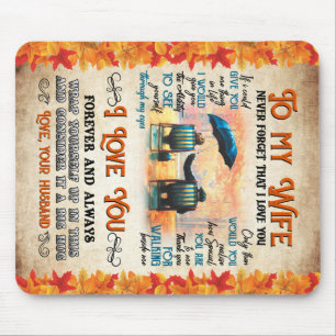 Personalised Letter To My Wife Love From Husband B Mouse Mat
