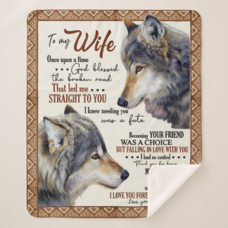 Personalised Letter To My Wife Love From Husband B Sherpa Blanket