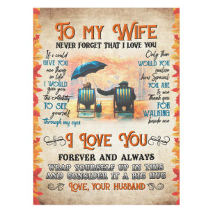 Personalised Letter To My Wife Love From Husband B Tablecloth