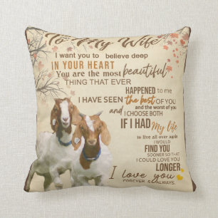 Personalised Letter To My Wife Love From Husband Cushion