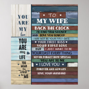 Personalised Letter To My Wife, Poster