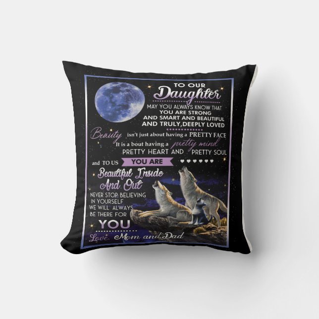 Personalised Letter To Our Daughter Cushion (Front)