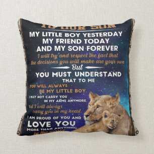 Personalised Letter To Our Son, Son Birthday Gift Cushion