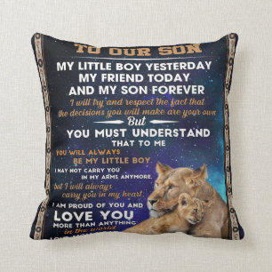 Personalised Letter To Our Son   Son Birthday Gift Cushion