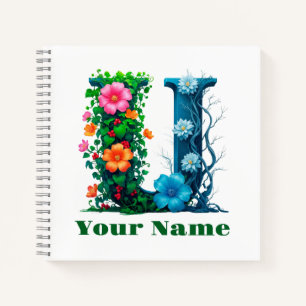 Personalised Letter U Notebook