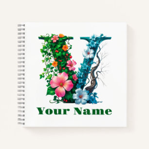 Personalised Letter V Notebook