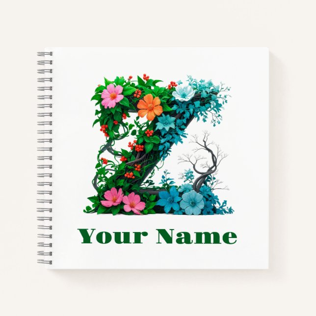 Personalised Letter Z Notebook (Front)