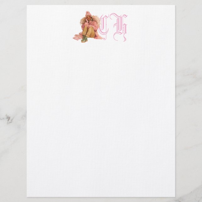 Personalised Letterhead for Black Girl Book Lovers (Front)