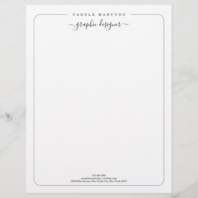Personalised Letterhead Stationary | Simply Right (Front)