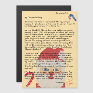 Personalised Letters from Santa Candy Canes Name