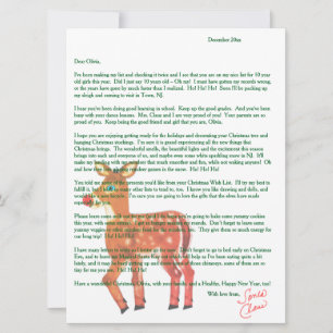 Personalised Letters from Santa Reindeer Holiday Card