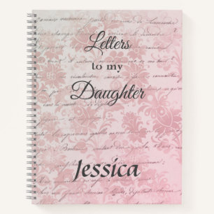 Personalised Letters to my Daughter Pink Notebook