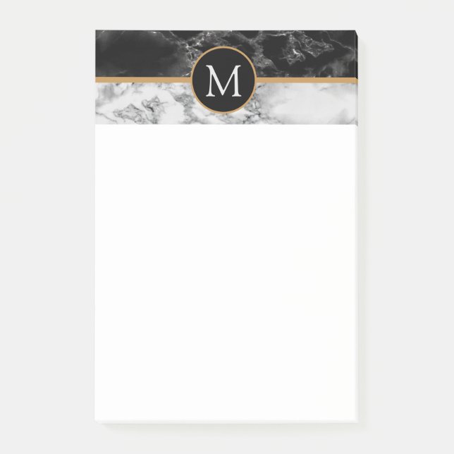 Personalised Lettet Marble Stone Post it Notes (Front)