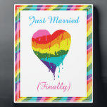 Personalised LGBT Rainbow Hea Plaque<br><div class="desc">Personalised LGBT Rainbow Hear</div>