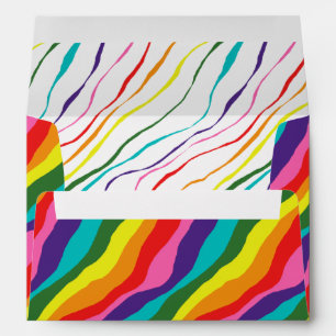 Personalised LGBT Rainbow Pattern Wedding Envelope