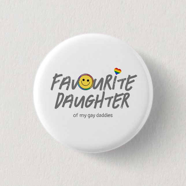 Personalised LGBTQ Favourite Ally  3 Cm Round Badge (Front)