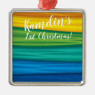 Personalised lgbtq rainbow flag lesbian gay bisexu metal tree decoration