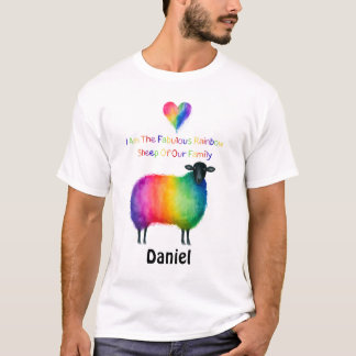 Personalised LGBTQ Rainbow Sheep  T-Shirt