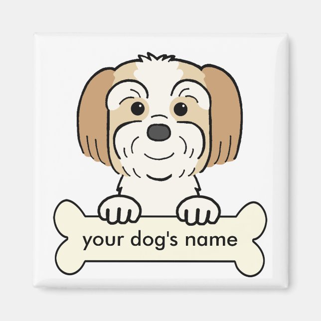 Personalised Lhasa Apso Magnet (Front)