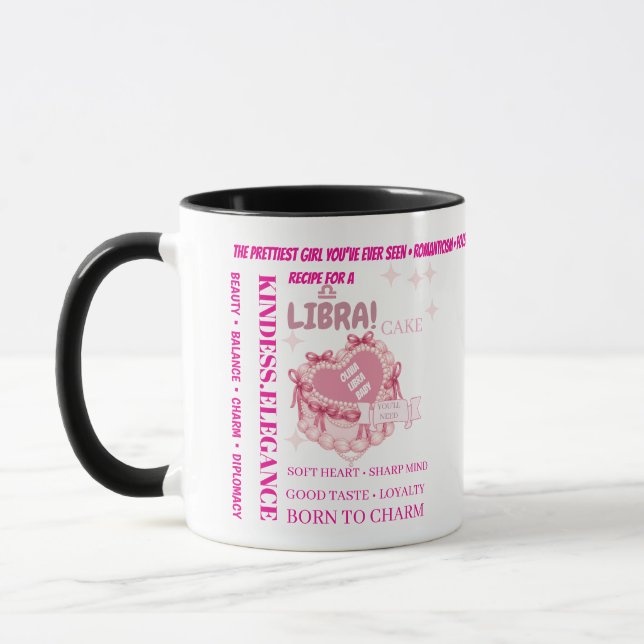 Personalised Libra Cake Design Mug (Left)